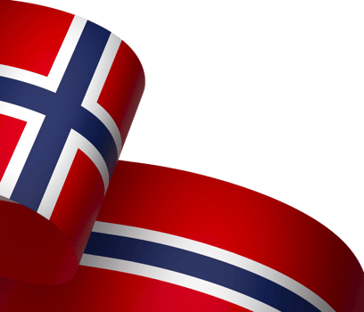 Norway flag element design national independence day banner ribbon png