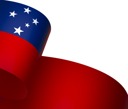 Samoa flag element design national independence day banner ribbon png