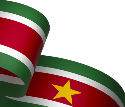 Suriname flag element design national independence day banner ribbon png