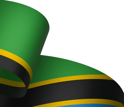 Tanzania flag element design national independence day banner ribbon png