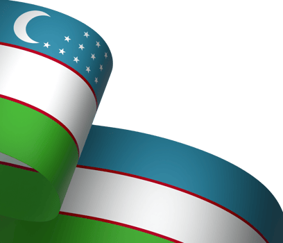 Uzbekistan flag element design national independence day banner ribbon png