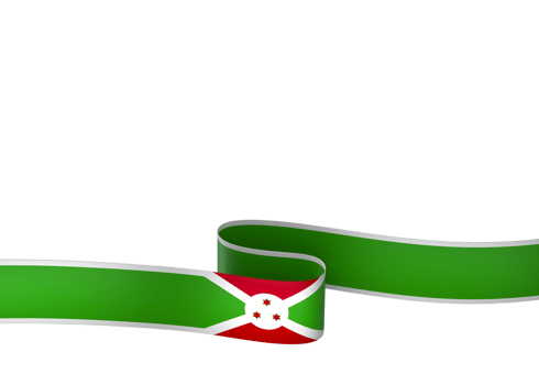 Burundi flag element design national independence day banner ribbon png