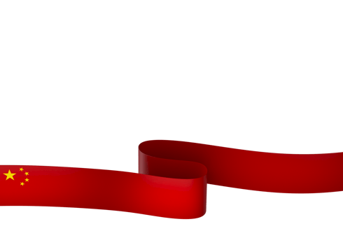 China flag element design national independence day banner ribbon png