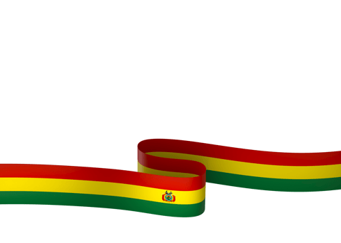 Bolivia flag element design national independence day banner ribbon png