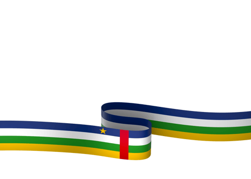 Central African Republic flag element design national independence day banner ribbon png