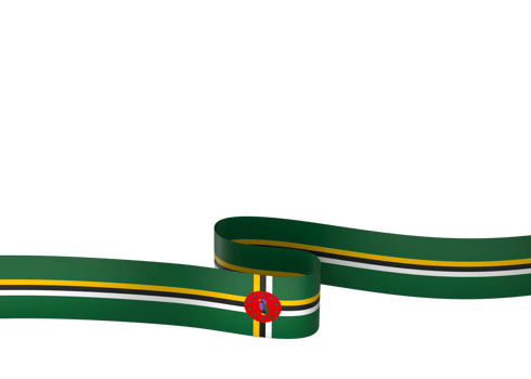 Dominica flag element design national independence day banner ribbon png