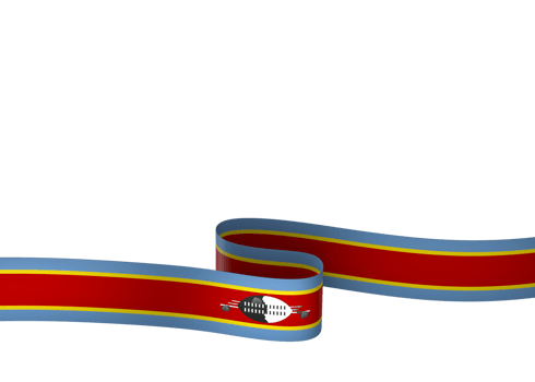 Eswatini flag element design national independence day banner ribbon png