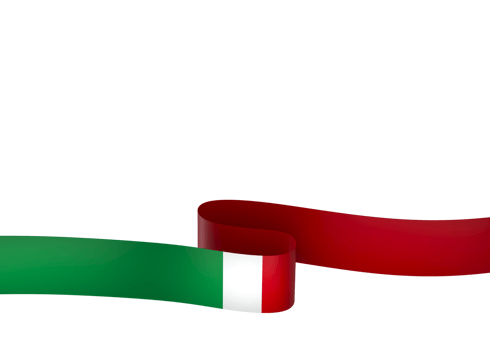 Italy flag element design national independence day banner ribbon png