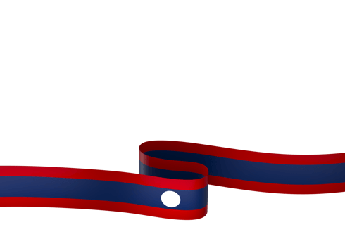 Laos flag element design national independence day banner ribbon png