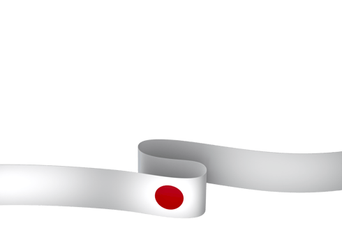 Japan flag element design national independence day banner ribbon png
