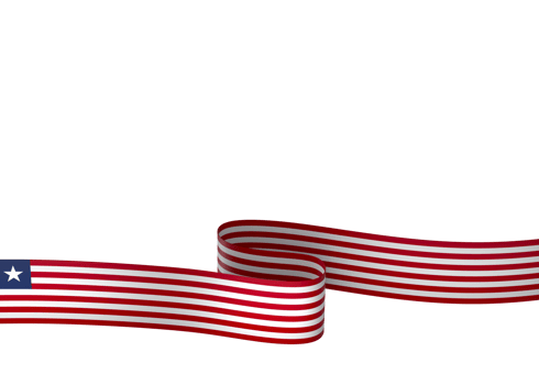 Liberia flag element design national independence day banner ribbon png