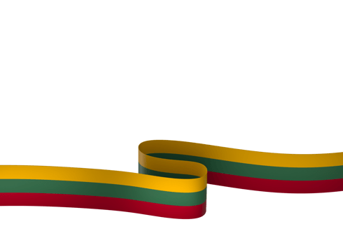 Lithuania flag element design national independence day banner ribbon png