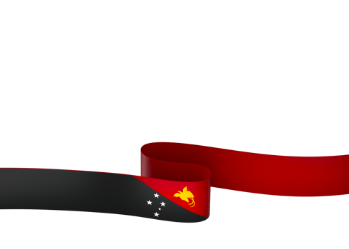 Papua New Guinea flag element design national independence day banner ribbon png