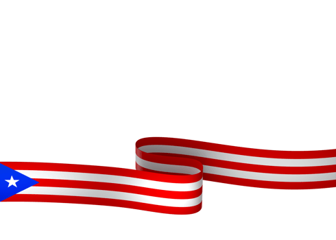 Puerto Rico flag element design national independence day banner ribbon png