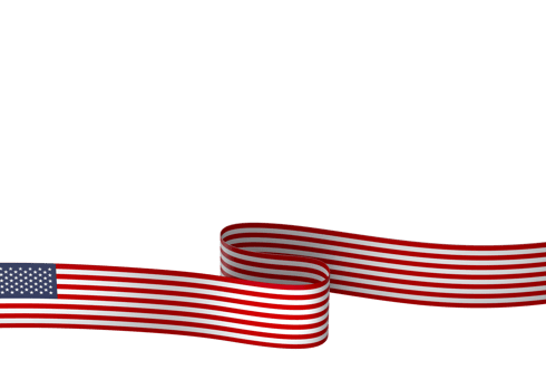 United States flag element design national independence day banner ribbon png