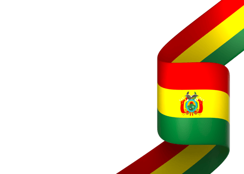 Bolivia flag element design national independence day banner ribbon png