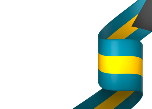 The Bahamas flag element design national independence day banner ribbon png