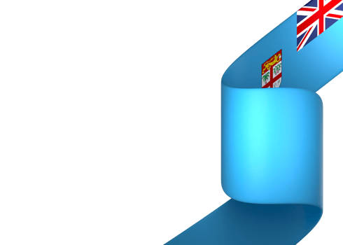 Fiji flag element design national independence day banner ribbon png