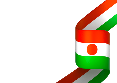 Niger flag element design national independence day banner ribbon png