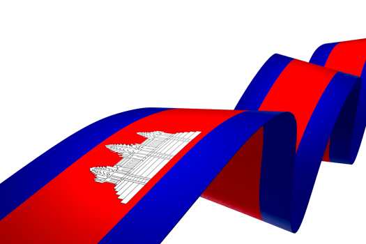 Cambodia flag element design national independence day banner ribbon png