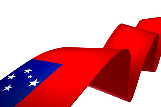 Samoa flag element design national independence day banner ribbon png