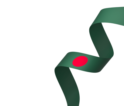 Bangladesh flag element design national independence day banner ribbon png