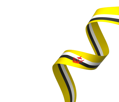 Brunei flag element design national independence day banner ribbon png