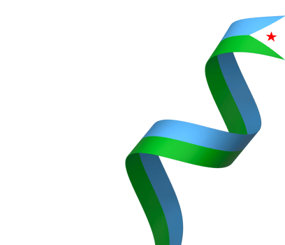 Djibouti flag element design national independence day banner ribbon png