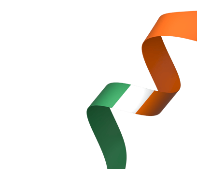 Ireland flag element design national independence day banner ribbon png