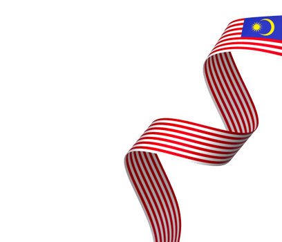 Malaysia flag element design national independence day banner ribbon png