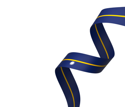 Nauru flag element design national independence day banner ribbon png