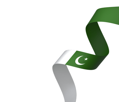 Pakistan flag element design national independence day banner ribbon png