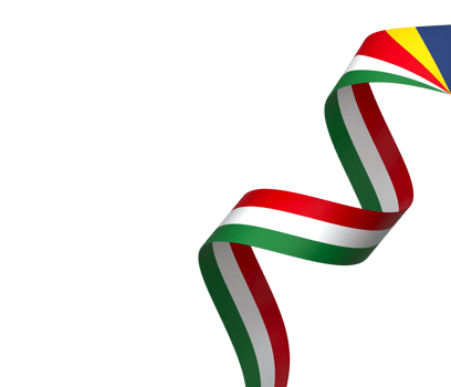 Seychelles flag element design national independence day banner ribbon png
