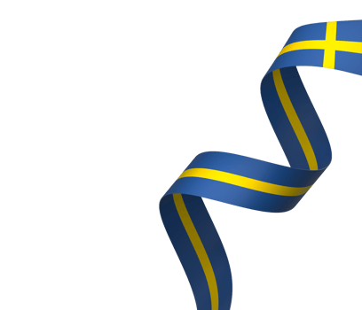 Sweden flag element design national independence day banner ribbon png
