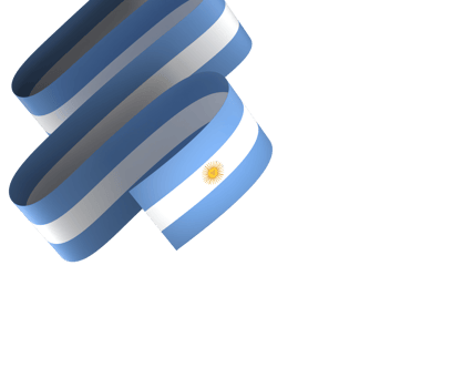 Argentina flag element design national independence day banner ribbon png