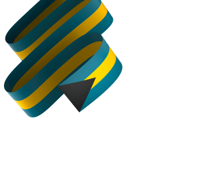 The Bahamas flag element design national independence day banner ribbon png