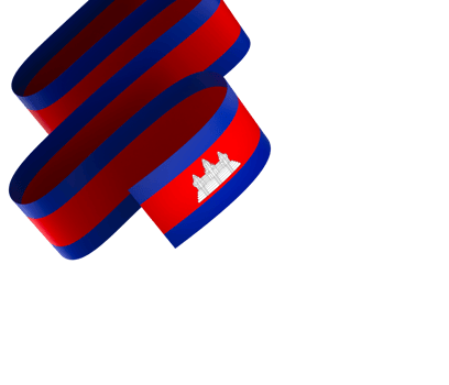Cambodia flag element design national independence day banner ribbon png