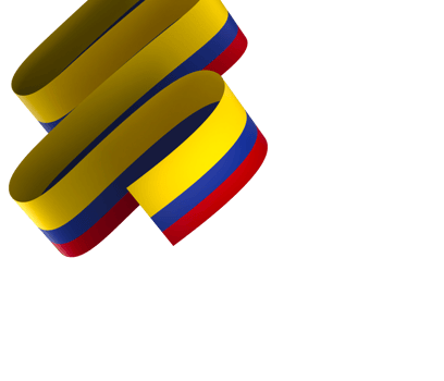 Colombia flag element design national independence day banner ribbon png