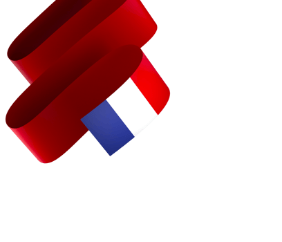 France flag element design national independence day banner ribbon png