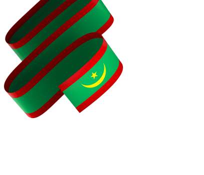 Mauritania flag element design national independence day banner ribbon png