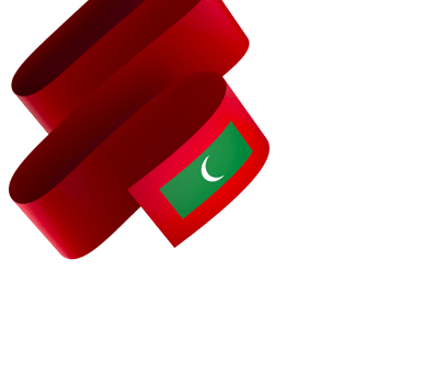 Maldives flag element design national independence day banner ribbon png