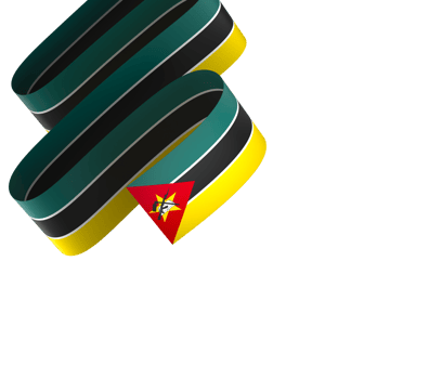 Mozambique flag element design national independence day banner ribbon png