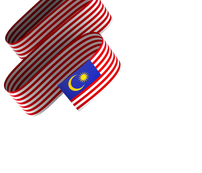 Malaysia flag element design national independence day banner ribbon png