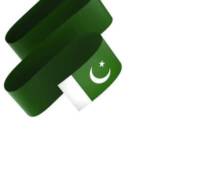 Pakistan flag element design national independence day banner ribbon png