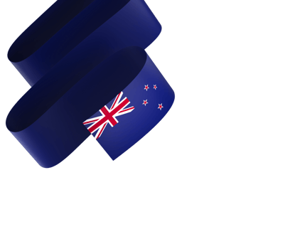 New Zealand flag element design national independence day banner ribbon png