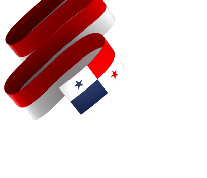 Panama flag element design national independence day banner ribbon png