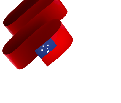 Samoa flag element design national independence day banner ribbon png