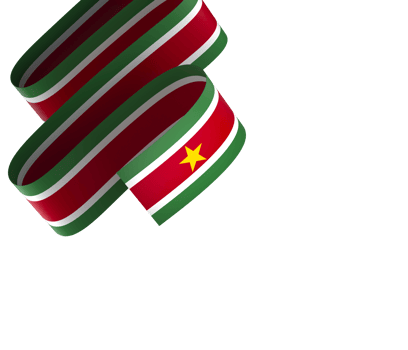 Suriname flag element design national independence day banner ribbon png