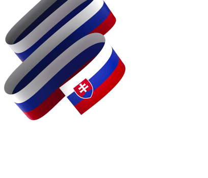 Slovakia flag element design national independence day banner ribbon png