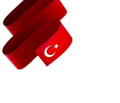 Turkey flag element design national independence day banner ribbon png